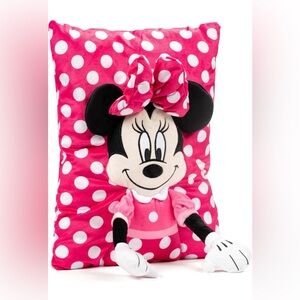 Disney Minnie Mouse 3D Plush Pillow Ultra Soft Kids Throw Pillow Home Decor